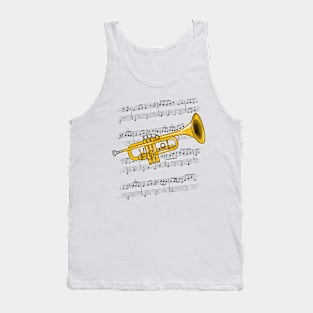 Trumpet Player Trumpeter Brass Musician (Colour) Tank Top